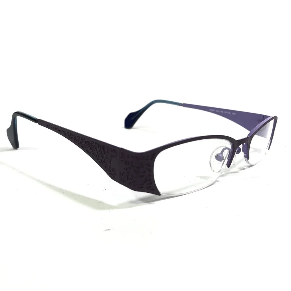 Iyoko-Inyake Eyeglasses Frames IY580 Col. 144 Purple Rectangular 52-18-140